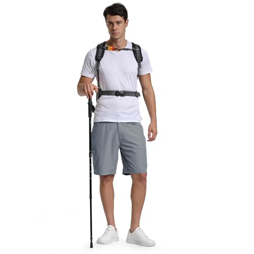 Short masculino de golfe, ajuste seco, ao ar livre, leve, elástico, casual, para caminhadas, Azul cl