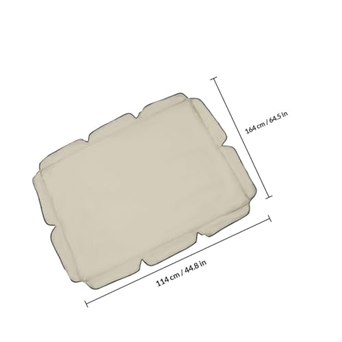 Funda para columpio de 3 plazas exterior cubierta de jardín impermeable 164x114x15 cm beige 3