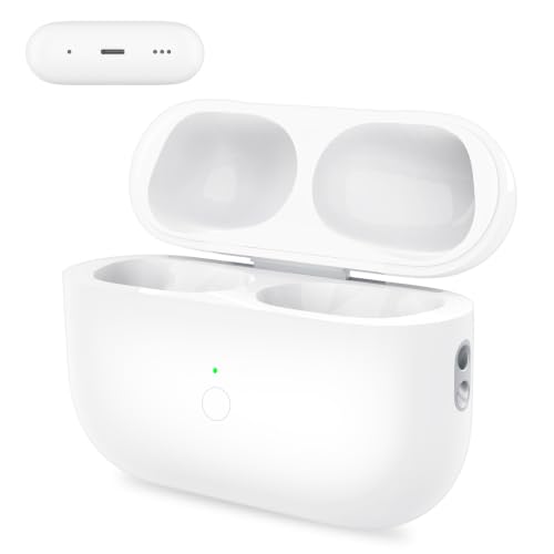 Image of Wireless Airpod Pro 2 Charging Case with Lightning Port, Replacement Charging Case for Airpod Pro 1 & 2 Gen wiht 660 mAh Battery, Air Pod Pro Charging Case with Sync Button, No Earduds