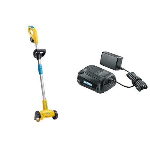 GLORIA Akku Fugenreiniger WeedBrush li-on Set inkl. Bosch 18V Starter-Kit (2.5 Ah Akku + Ladegerät) | Rückenschonende Unkrautbürste für Pflaster & Terrasse | Effiziente Reinigung ohne Chemie