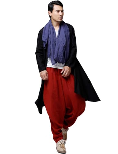 Men's Kimono Cardigan Long Sleeve Open Front Lightweight Long Length Drape Cape Overcoat with Belt3