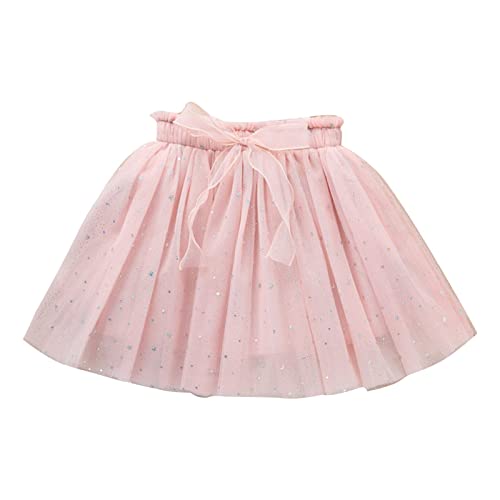 RNTOP Baby Girls Layered Tutu Skirt Toddler Girls Paillette Tulle Tutus Soft Fluffy Princess Skirts Dance (Pink, 7-8 Years)