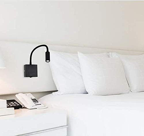 Arandela LED Articulada de Leitura Preta 3W 3000K Ace15