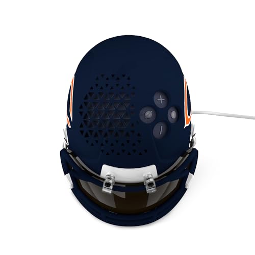 Image of NFL Echo Dot Bundle: Includes Echo Dot | Deep Sea Blue and Limited-Edition NFL Helmet Stand | Chicago Bears