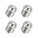 METALLIXITY Palla Stantuffo Armadio Porta Armadio Cassetto (8 x 9mm) 4pz, Palla Afferra Chiusura Cacciatore - per Casa Cucina Armadio Credenza Porta, Argento Tono