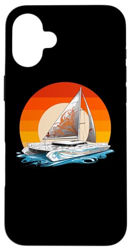 セーリングヨット、セーリングセイルボート、カタマランボート, Catamaran-boat スマホケース iPhone 16 Plus 用