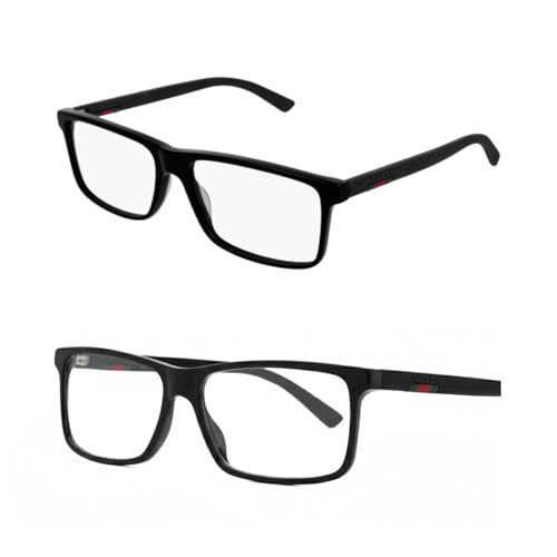 Gucci GG0424O Designer Fashion Eyeglasses Stylish Classic Rectangular Frame Eyewear with Luxury eSHADES Kit - Embrace Sophistication and Elegance