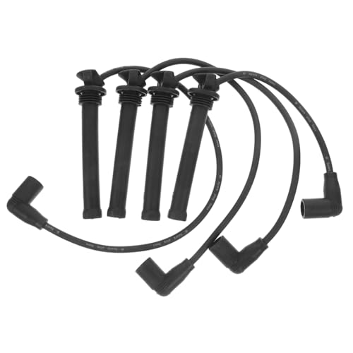 Cables de bujía de alta resistencia de 4 piezas para mejorar el encendido del coche