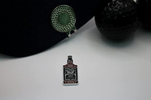 Image of Golf Ball Marker + Magnetic Hat Clip, Unique Golf Gift, Premium Quality, The for Your Favorite Golfer, Golf Accessories for Any Occasions (Whiskey Bottle)