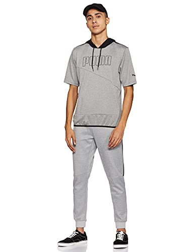 Image of Puma Men's Train Lightweight SS Hoodie, Grey, X-Small