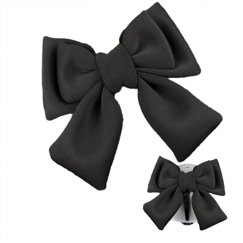 1 Piece Large Bow Helmet Decoration - Helmet Accessories & Embellishments for Ski, Motorcycle & Snowboard - Black