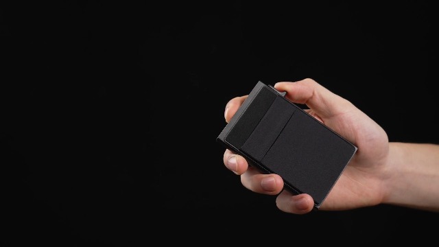 YESIIW Porte-Cartes Homme RFID - Portefeuille Minimaliste Slim Avec Pop-Up Et Poche Monnaie Magnétique