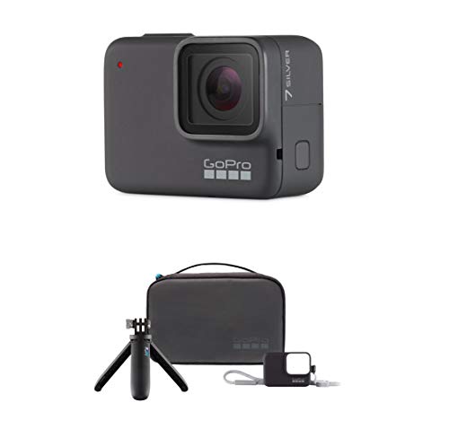Image of GoPro HERO7 Silver with Travel Kit + SanDisk 128GB Extreme microSDXC for 4K Video Rec