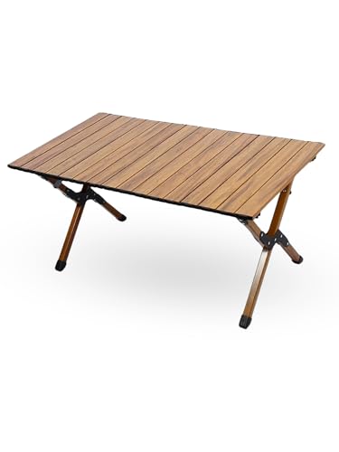 MAGIC SELECT Mesa Plegable de Camping. Mesa de Picnic. Mesita Metálica para Playa, Acampada, Patio con Bolsa de Transporte. 4-6 Personas. (90 x 60 x 42 cm)