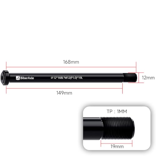 Fahrradachse Biberaxle 12mm Steckachsen für Gabeln und Rahmen