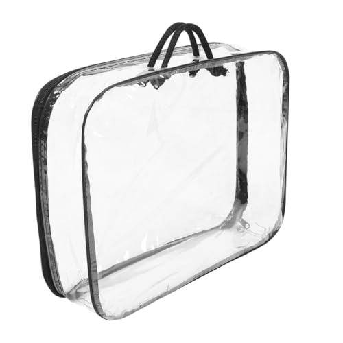 Abaodam Toy Storage Bags with Zipper and Handles Clear PVC Waterproof Toy Organizers Bags for Board Games Puzzles Pieces Building Blocks