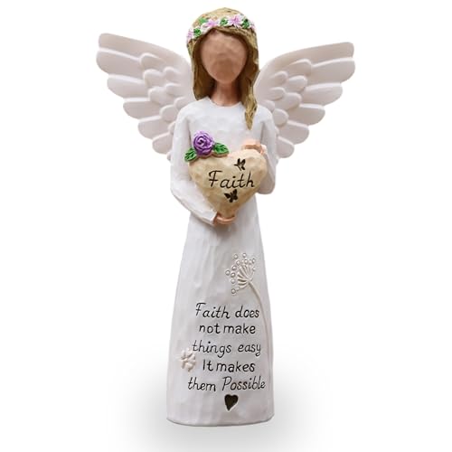 Figura religiosa de resina para mujer con mensaje de fe miniatura 1