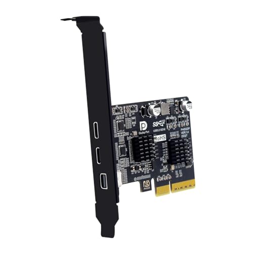 Carte PCI-E USB-C 10Gbps + DP 1.4 pour PC Windows et Linux