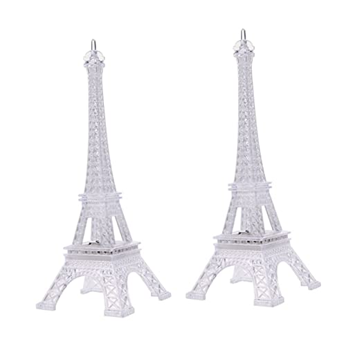 Hemobllo 2pcs lámpara de noche LED Torre Eiffel miniatura 1