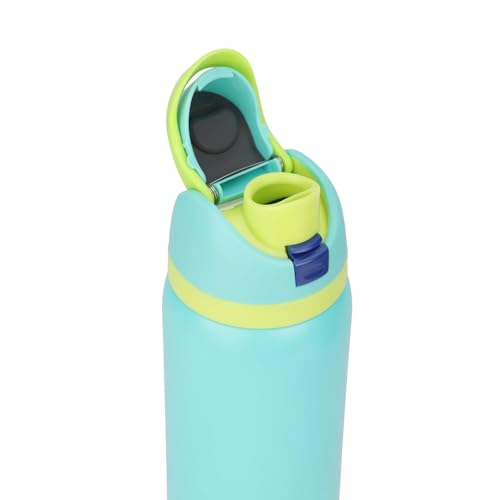 Image of Stainless Steel Water Bottle 32 oz with Flip Lid and Carry Loop (Light Green, 960 ml)