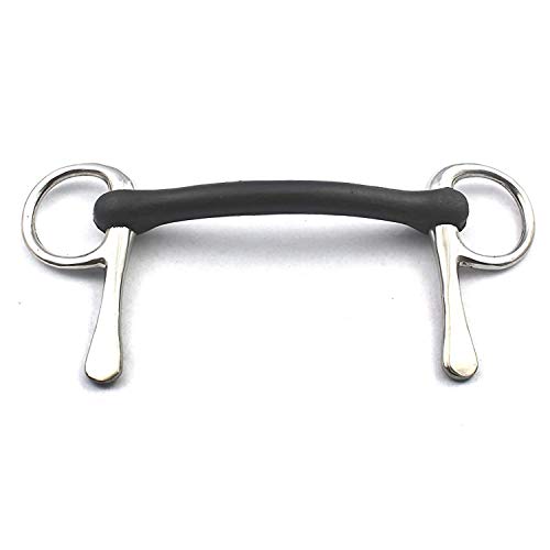 PRECISE CANADA: Half Cheek Rubber Mouth Jointed Horse BIT 5'', BT-0056