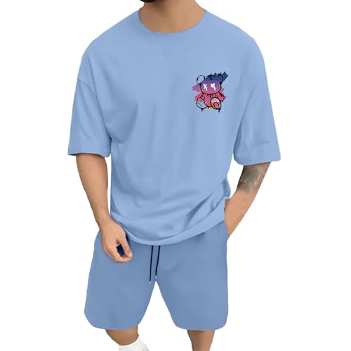 Survêtement homme t-shirt et short avec imprimé ours au style streetwear unique