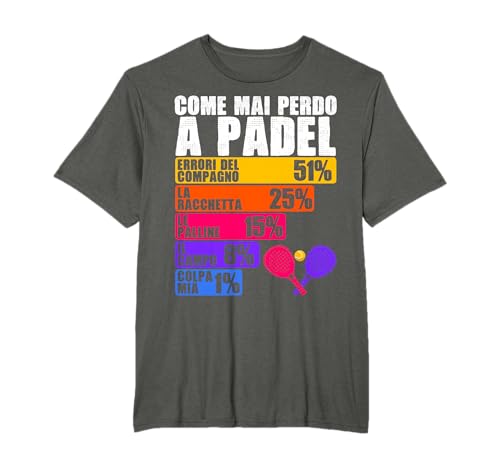 Come Mai Perdo A Padel Maglia Divertente Regalo Padelisti Maglietta