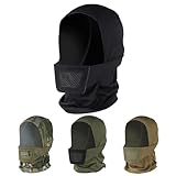 Qavctw taktische Balaclava Maske Vollgesicht Airsoft Maske mit Mesh Mundschutz Leicht atmungsaktiv für Airsoft Motorrad Snowboarding Outdoor Sports