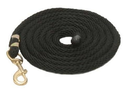 Perri's Leather Lead with Fine 30-Inch Plated Chain, Black, 6-Feet 30-Inch