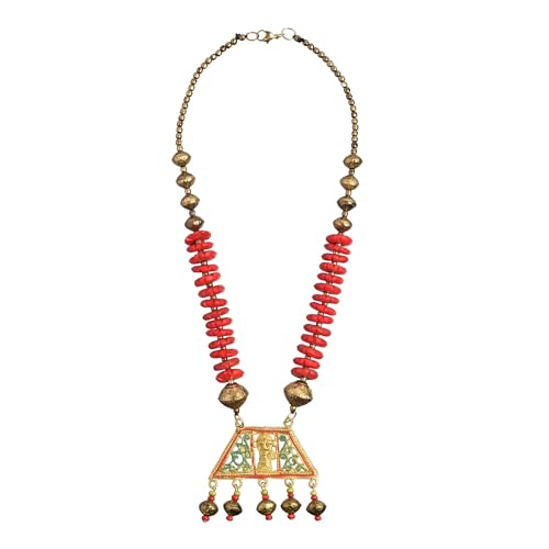 Image of AAKRITI ART CREATIONS Handcrafted Tribal & Wooden Necklace Collection | Dhokra, Ethnic, Brass & Artistic Designs | Royal, Boho & Nomadic-Inspired Statement Jewelry for Women