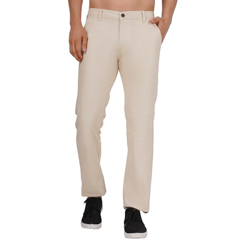 Image of Men's Regular Fit Linen Trousers | Slim Fit Lightweight Casual Pants | Stylish Dress Pants for Office or Travel | Premium Luxury Linen Trouser Pant with Breathable Comfort