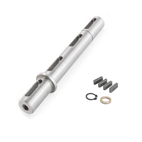 XUNKUANER 130mm Dual Output Shaft for NMRV030 Worm Reducer Gearbox | 14mm 0.55“ Diameter ,Length130mmh ,fit Nema23 Stepper Motor with Gaskets, S-Ring & Corner Pins