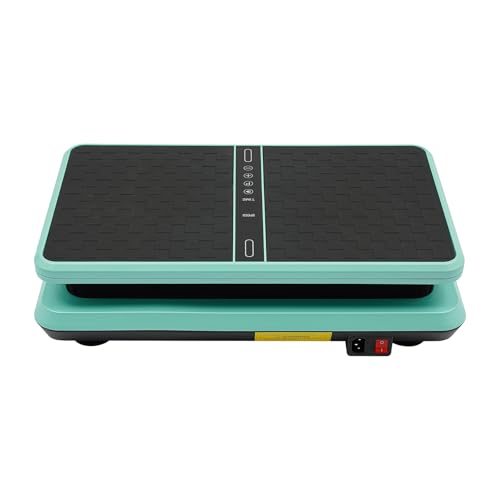 Plateforme vibrante pour entraînement complet du corps - Moteur 200 W - 1 à 99 vitesses - Capacité de charge de 150 kg - Télécommande - Bandes de résistance incluses (vert)