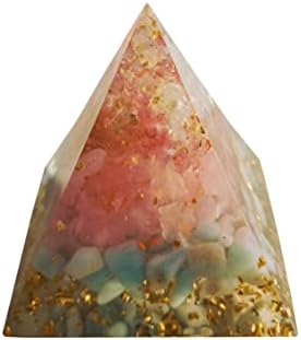 VNSTKWW Yoga Energy Crystals,Orgone Pyramid Crystal,yellow Quartz Cristal Stone,Healing Crystals for Beginners,Emotional-Negative Removal Stone, Protection Chakra Crystals for Meditation(2.36 inch)