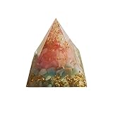 Cristal natural: esta pirámide de cristal está hecha de cristales naturales y materiales de resina. Está diseñado para ayudar a proteger tu cuerpo y espacio de la radiación artificial y la energía negativa, mejorando así tu cuerpo y espíritu. Es muy decorativo, artístico y práctico. La pirámide de orgonita equilibra el flujo de energía y abre armoniosamente todas las posibles barreras de chakras.