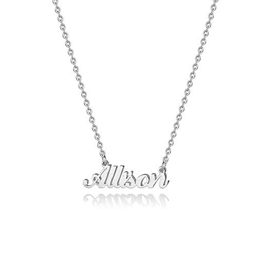Hidepoo Allison Necklace â€“ Personalized My Name Pendant Necklace for Valentine's Day Gift,Dainty Allison Name Necklace Chain Jewelry Gifts for Women Girls