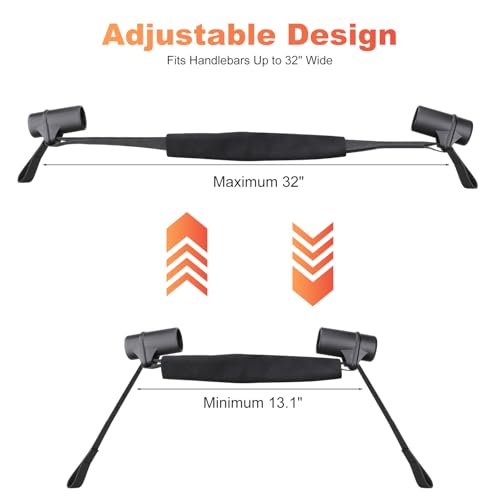 Image of Motorcycle Handlebar Straps for 32 inch Handlebars, Motorcycle Handlebar Tie Down Straps for Mopeds, Scooters, Bikes with Fairing, Handlebar Straps for Hauling Bike