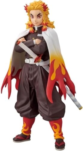 Image of Rengoku Action Figure | Demon Slayer Anime Collectible Figurine | Detailed PVC Model for Fans, Display & Gifting (Rengoku 16Cm)