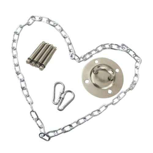 TOYZFRIENDY Kit Accessoires pour Chaise Suspendue Chaîne Métallique Robuste pour Hamac Siège Suspendu Intérieur et Extérieur Crochet de Fixation Facile à Installer