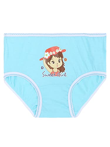 Image of DYCA by Bodycare Girls Cotton Briefs, Soft & Breathable Panties, Pack of 6, Print & Colour May Vary