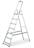leiter 7 stufen bauhaus Kompakte, durchdachte Konstruktion: hoher Trittkomfort – Anzahl der Stufen: 7 – Arbeitshöhe: 3,40 m – Höhe der Standplattform (letzte Leiterstufe): 1,40 m