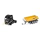 Siku 6731, Volvo FH16 LKW, 1:32, Schwarz, Ferngesteuert & 3-Achs-Kippsattelauflieger, 1:32, Gelb, Ferngesteuert, Control-LKW Control-Fahrzeuge