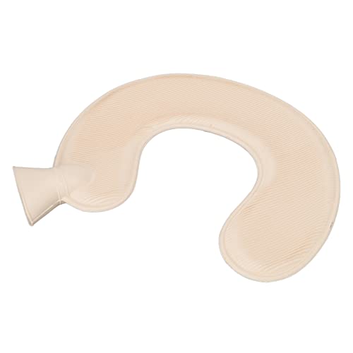 Nekwarmwaterzak, U-vormige warmwaterkruik 1L Rubber Polyester Zacht Comfortabele brede mond voor thuis(Marineblauw) - Image 6