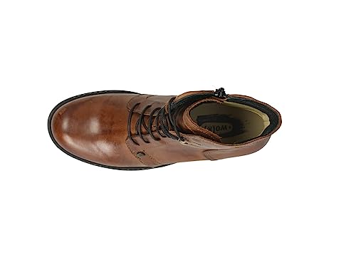 Wolky Red Deer Water Resistant Womens Comfortable Ankle Boots - Water Resistant - Anti-Slip Rubber Outsole - Inside Zipper - Easily Adjustable - Removable Anatomically Shaped Footbed - Genuine Leather In Portugal - Natural Wood Covered Heel #TOP1