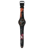 Swatch SUMB101 - Reloj analógico de Cuarzo para Hombre, Correa de Cuero Color Negro