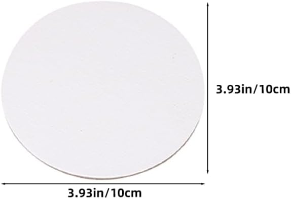 Toddmomy 8pcs Round Canvas Boards for Painting 4 Inch Blank Art Panels for Oil Acrylic Watercolor Crafts for Kids and Adults DIY Drawing Projects