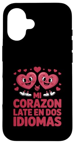 Funny Mi Corazon Late En Dos Idiomas �o�C�����K�� �X�}�z�P�[�X iPhone 16 �p