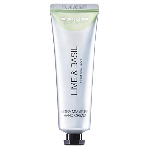 Lime & Basil Ultra Moisture Hand Cream 30ml / 1oz - Natural Ingredients For Smoother Hands, Moisturizer for dry hands