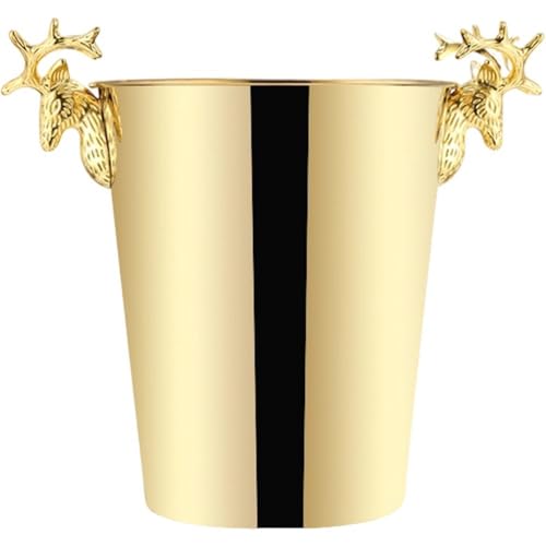 Cubo de hielo de metal con asa para mantener frías tus botellas de vino y bebidas 2