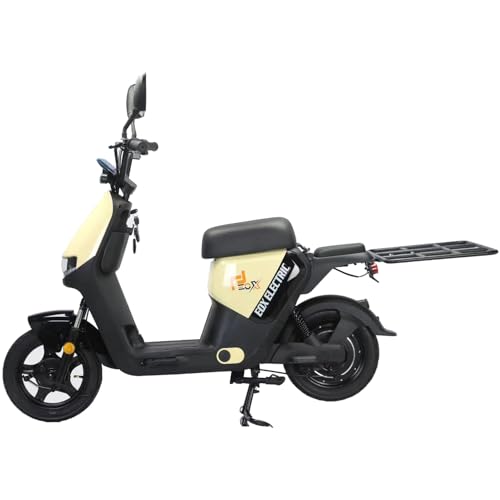 Image of EOX OLO Electric Scooter for Adults with Powerful Motor, Lithium Battery, 45km Mileage, Digital Meter, Tubeless Tyres, Anti-Theft Lock System, 140 KG Weight Support (Non RTO Vehicle with Carrier)